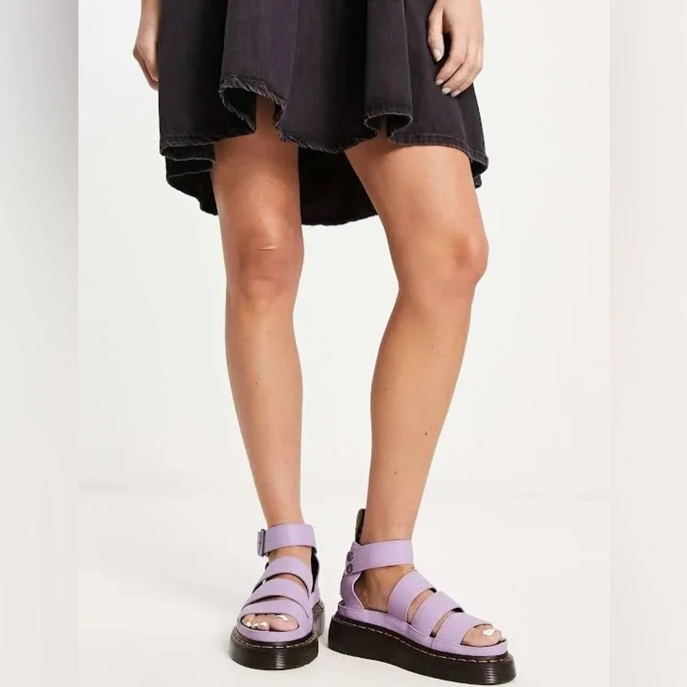 Urban Outfitters Dr. Martens's CLARISSA II PISA LEATHER PLATFORM STRAP SANDALS